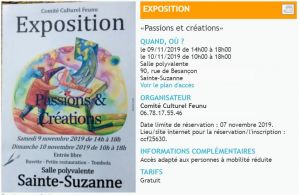 Passion et Création....Sainte Suzanne 25630